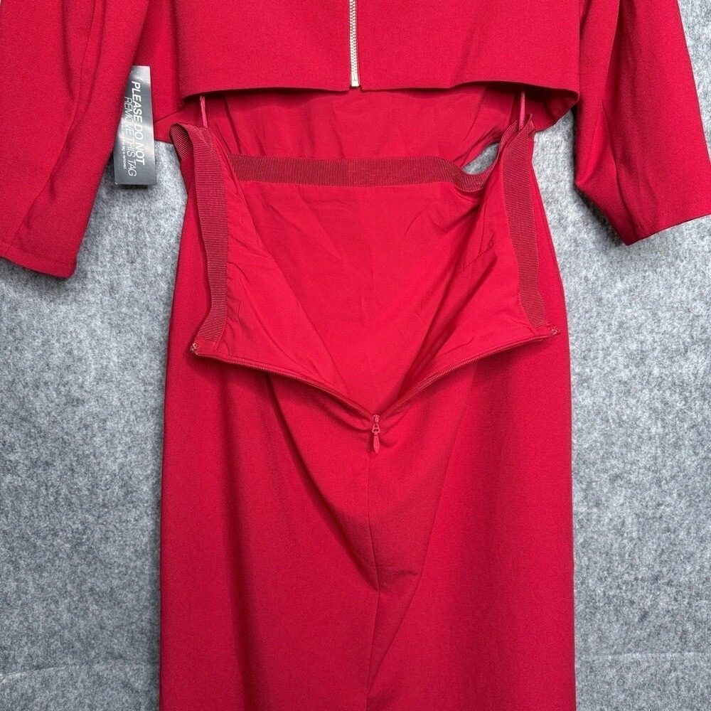 NWT Gabrielle Union Red Sheath‎ Cut Out Pencil Dress- Sz 14 - Picture 6 of 9